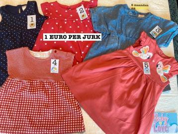 5 babyjurkjes maat 68 – €1/stuk | Samen of los te koop beschikbaar voor biedingen