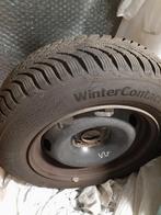 4 continentale winterbanden op een velg van 195 16 15, Ophalen, Gebruikt, 15 inch, Winterbanden