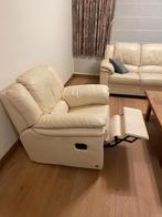 1 relax + 3 zit  100% LEER, Huis en Inrichting, Zetels | Complete zithoeken, Ophalen, Leer