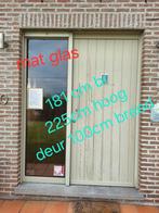 Deur 100cm br 225cm h met raam, 215 cm of meer, Gebruikt, Glas, 100 tot 120 cm