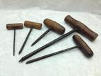 Antieke handboren / voorboren, 5 verschillende maten, Antiek en Kunst, Antiek | Gereedschap en Instrumenten, Ophalen of Verzenden