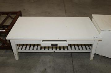 SALONTAFEL wit met LADE HARDHOUT hoge KORTING flamant beschikbaar voor biedingen