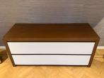 TV Meubel / Ladekast in Walnoot & Wit 135/50/60, Huis en Inrichting, Ophalen, Gebruikt, 100 tot 150 cm, Minder dan 100 cm