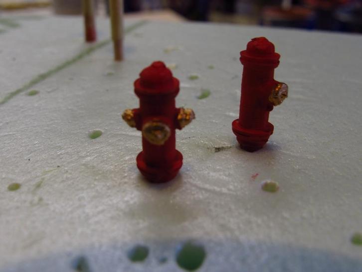 brandkraan schaalmodel, Hobby en Vrije tijd, Modeltreinen | H0, Zo goed als nieuw, Brug, Tunnel of Gebouw, Gelijkstroom of Wisselstroom