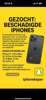 GEZOCHT KAPOTTE IPHONES, Telecommunicatie, Mobiele telefoons | Apple iPhone, Ophalen, Zo goed als nieuw