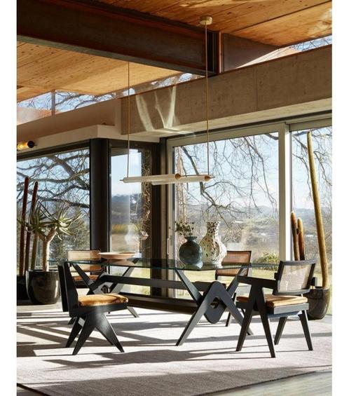 Cassina Dinning Longplane tafel 350 cm + 8x Capitol stoelen, Huis en Inrichting, Tafels | Eettafels, Rechthoekig, Eikenhout, Ophalen