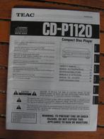 Originele handleiding CD Player TEAC CD-P1120, Audio, Tv en Foto, Gebruikt, Ophalen of Verzenden