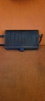 Petit sac vintage cuir effet croco marron, Ophalen of Verzenden, Zo goed als nieuw