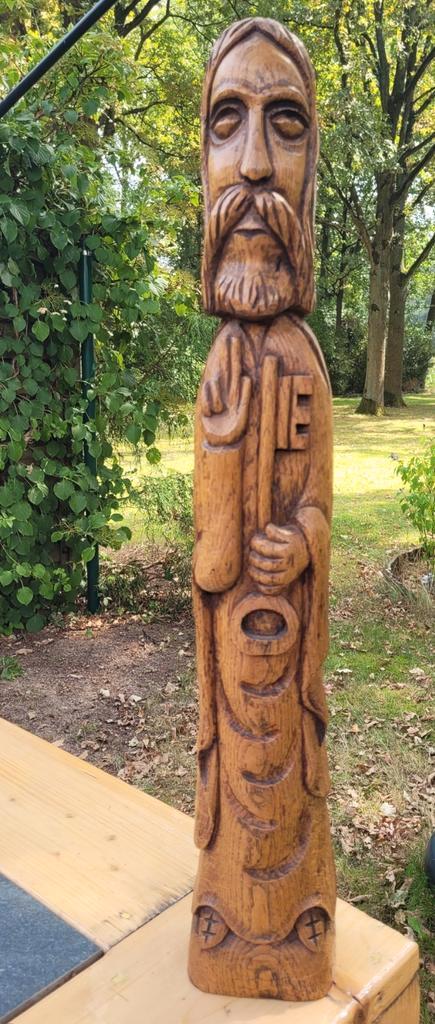 handgesneden houten  apostel, Antiek en Kunst, Kunst | Beelden en Houtsnijwerken, Ophalen of Verzenden