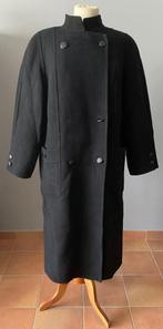 Zwarte vintage mantel Perel Paris maat 46, Kleding | Dames, Verzenden, Zwart, Maat 46/48 (XL) of groter, Zo goed als nieuw