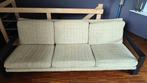 Vintage sofa - zwart houten frame, Gebruikt, Hout, Ophalen, Driepersoons