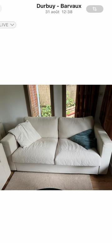 2x canapes 2/3 places en parfait etat(3 ans) beschikbaar voor biedingen