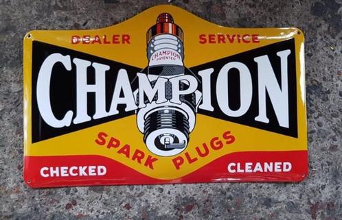 Champion spark plugs emaille bord veel andere reclame borden, Collections, Marques & Objets publicitaires, Comme neuf, Panneau publicitaire