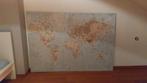 Carte du monde en toile 140 cm (haut) x 200 cm (large), Comme neuf, Enlèvement