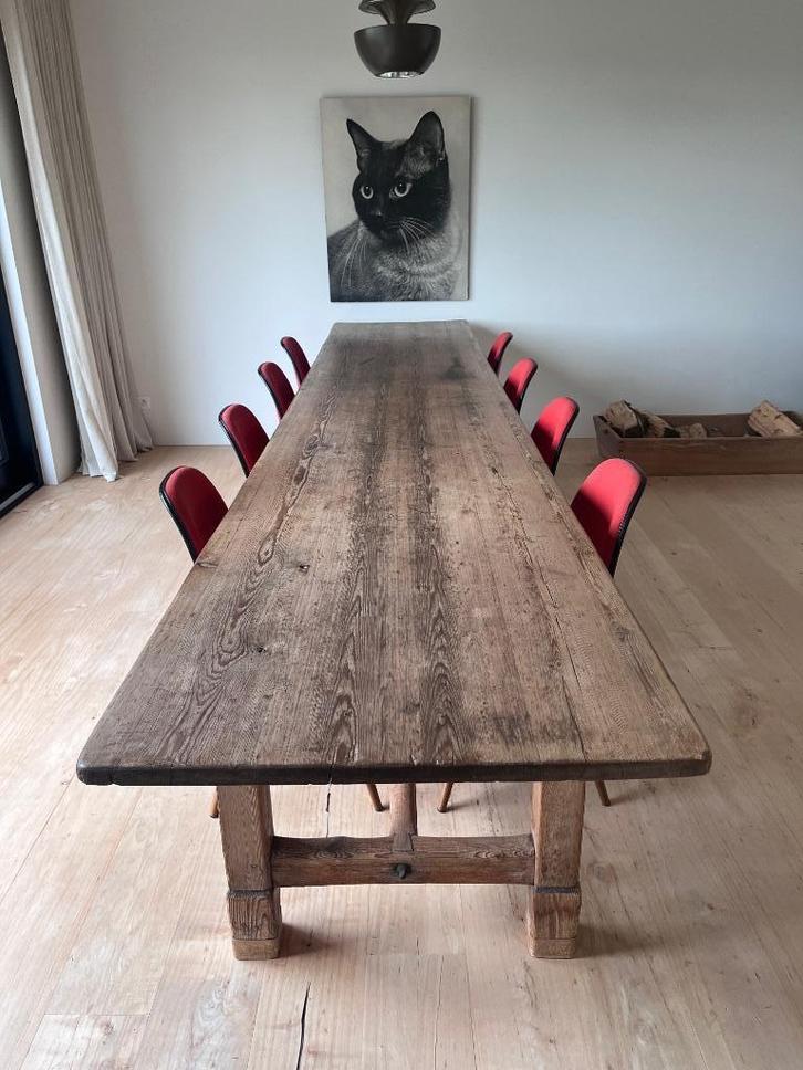 Kloostertafel XXL van 4m23, Antiek en Kunst, Antiek | Meubels | Tafels, Ophalen