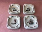 4 Limoges asbakjes, wit met goudkleurige rand., Antiek en Kunst, Ophalen of Verzenden