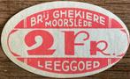 BROUWERIJ GHEKIERE/MOORSLEDE leeggoed etiket, Ophalen of Verzenden, Zo goed als nieuw, Overige typen