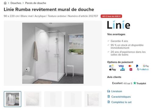 matériaux douche à l'italienne X2O NEUF, Doe-het-zelf en Bouw, Sanitair, Nieuw, Douche, Ophalen