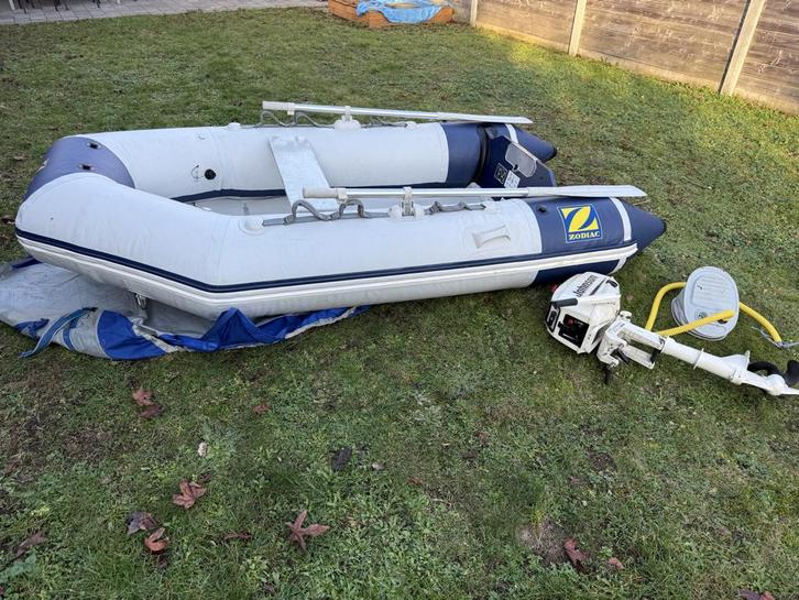 Zodiac boot 4 personen, Watersport en Boten, Rubberboten, Gebruikt, Zodiac, Hout, Minder dan 70 pk, Ophalen