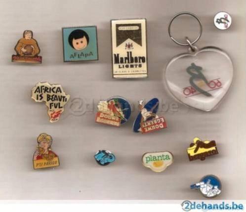 sleutelhangers (o.a.Kipling/Remco/geel) + pins, Collections, Porte-clés, Comme neuf, Enlèvement ou Envoi