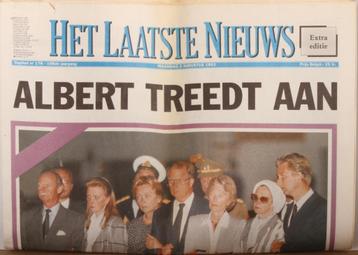 Het Laatste Nieuws : Aantreden van Koning Albert II (2/8/93) beschikbaar voor biedingen