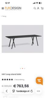 Tafel Hay zwart met 6 bijpassende stoelen alles voor 500€, Huis en Inrichting, Tafels | Eettafels, 100 tot 150 cm, 50 tot 100 cm