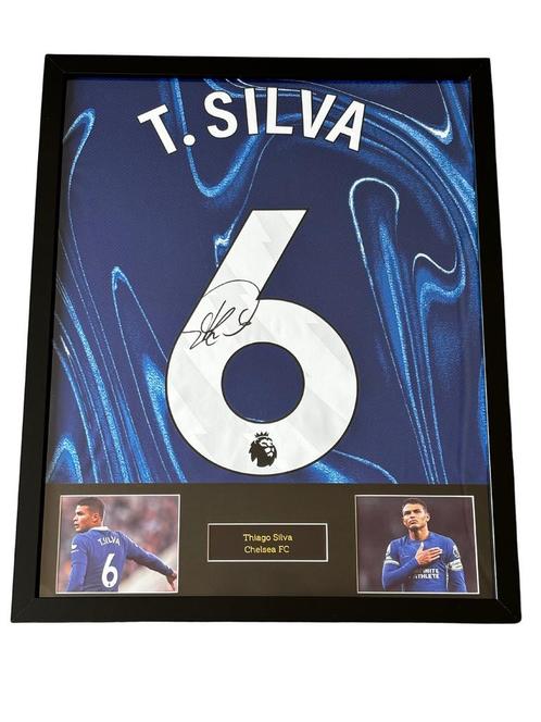 Thiago Silva gesigneerd Chelsea FC thuisshirt, Verzamelen, Sportartikelen en Voetbal, Zo goed als nieuw, Shirt, Verzenden