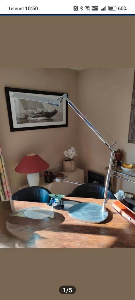 Bureau-leeslamp Artemide Tolomeo Video, Huis en Inrichting, Lampen | Tafellampen, Zo goed als nieuw, 50 tot 75 cm, Metaal, Ophalen