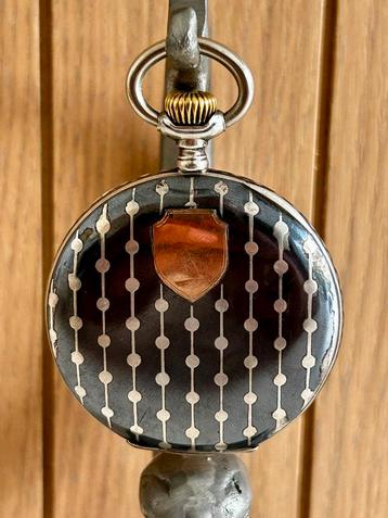 IAXA Antiek zakhorloge, volledig 0.800 zilver- ca. 1900-1915 beschikbaar voor biedingen