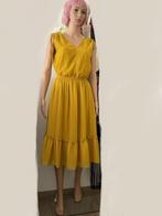 Romantische gele jurk in luchtige chiffon (maat S), Ophalen of Verzenden, Onder de knie, Maat 36 (S), EDC Esprit