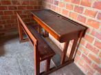 Schoolbank/Lessenaar Vintage, Tuin en Terras, Ophalen, Gebruikt
