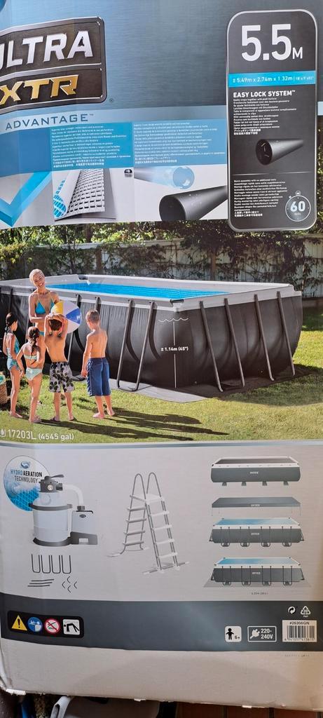 Zwembad INTEX ultra XTR Frame pool, Jardin & Terrasse, Piscines, Comme neuf, Enlèvement