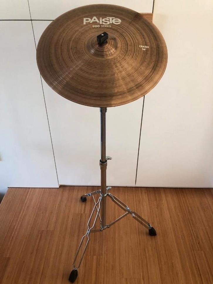 Crash cymbaal met stand, Musique & Instruments, Batteries & Percussions, Comme neuf, Autres marques, Électronique, Enlèvement ou Envoi