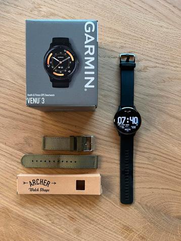 Garmin Venu 3, Ophalen, Zwart, Garmin, Zo goed als nieuw