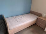 Eenpersoonsbed 90x200 met lattenbodem, matras en nachtkastje, Huis en Inrichting, Ophalen, Gebruikt, 90 cm, Eenpersoons