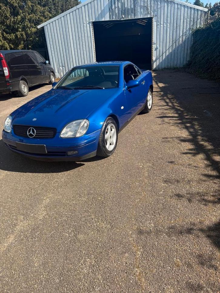 Mercedes SLK 200, Autos, Mercedes-Benz, Particulier, Achat, SLK, Essence, Cabriolet, 2 portes, Boîte manuelle, Bleu, Noir, Cuir