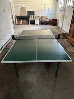 Ping pong tafel met verschillende palleten en ballen, Sport en Fitness, Tafeltennis, Ophalen, Zo goed als nieuw