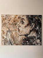 Origineel vrij groot schilderij Mk Art, Ophalen