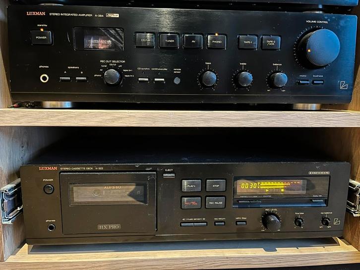 Luxman A-384 buizen versterker + K-322 cassettespeler, TV, Hi-fi & Vidéo, Decks cassettes, Enlèvement
