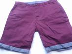 nieuwstaat chino short Denim Co W34 Medium M, Kleding | Heren, Maat 48/50 (M), Paars, Ophalen of Verzenden, Zo goed als nieuw