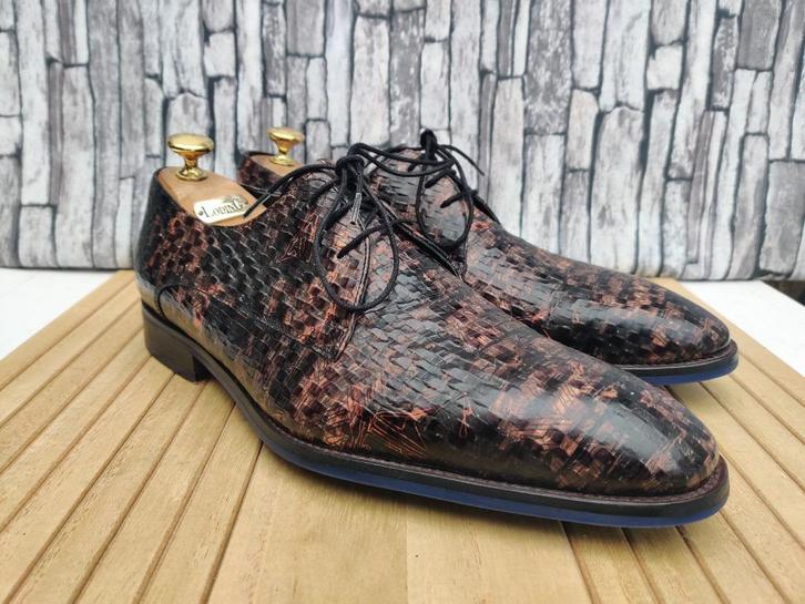 Unieke Floris van Bommel schoenen voor heren - Maat 42, Kleding | Heren, Schoenen, Zo goed als nieuw, Veterschoenen, Zwart, Verzenden