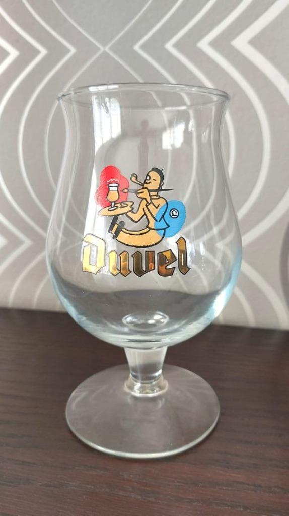 Duvel glas 'schilder', Verzamelen, Glas en Drinkglazen, Bierglas, Ophalen of Verzenden