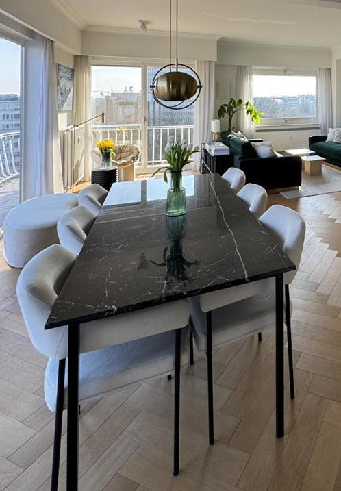 Eettafel marmer, Huis en Inrichting, Tafels | Eettafels, Gebruikt, 50 tot 100 cm, 200 cm of meer, Vijf personen of meer, Rechthoekig