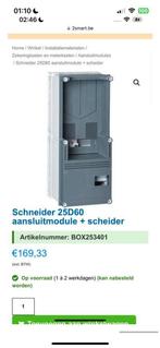 • NIEUW • 25d60 meterkast met of zonder aansluitscheider, Doe-het-zelf en Bouw, Elektriciteit en Kabels, Ophalen of Verzenden