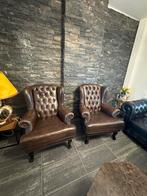 Elegante Chesterfield-stoelen, Huis en Inrichting, Fauteuils, 100 tot 125 cm, Chesterfield, Leer, Ophalen of Verzenden