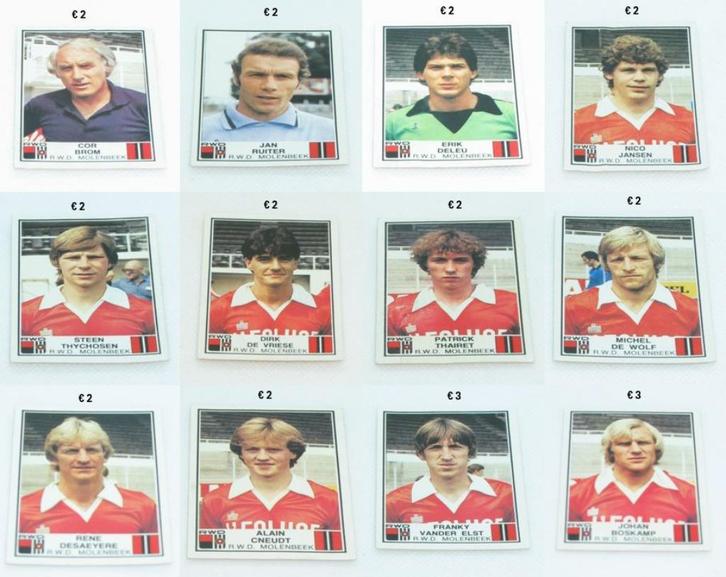 R.W.D. Molenbeek  - Football 82 - Panini, Hobby en Vrije tijd, Stickers en Plaatjes, Gebruikt, Meerdere stickers, Ophalen of Verzenden