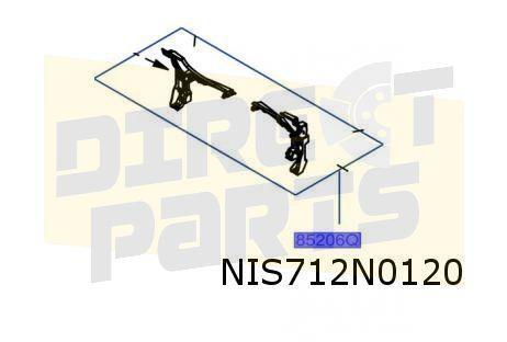 Nissan Townstar / Renault Kangoo achterbumpersteunset Links+, Auto-onderdelen, Carrosserie, Bumper, Nissan, Renault, Achter, Nieuw