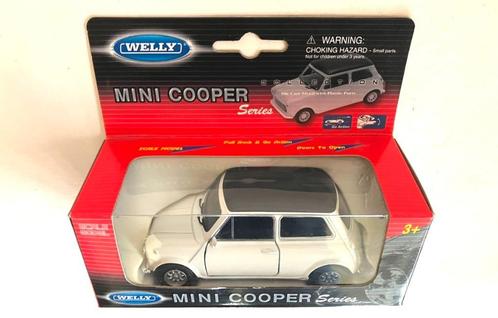 Mini Cooper wit met zwart dak Welly., Hobby en Vrije tijd, Modelauto's | Overige schalen, Zo goed als nieuw, Auto, Ophalen