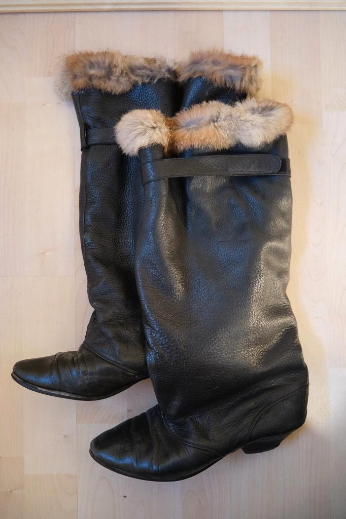 Vintage winterse laarzen, Kleding | Dames, Schoenen, Gedragen, Hoge laarzen, Zwart, Ophalen