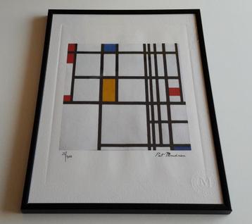 Piet Mondriaan – Lithografie ‘Composition II’ - ingelijst beschikbaar voor biedingen